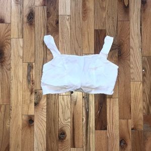 Reformation white crop top size 0
